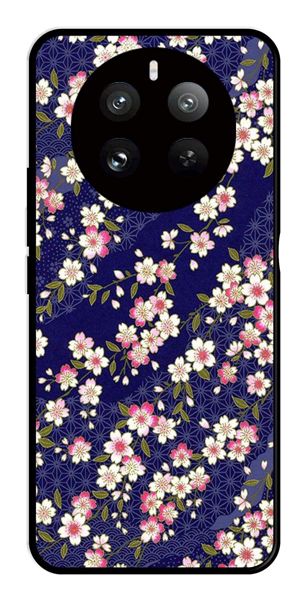 Flower Design Metal Mobile Case for Realme Narzo 70 Pro 5G   (Design No -25)