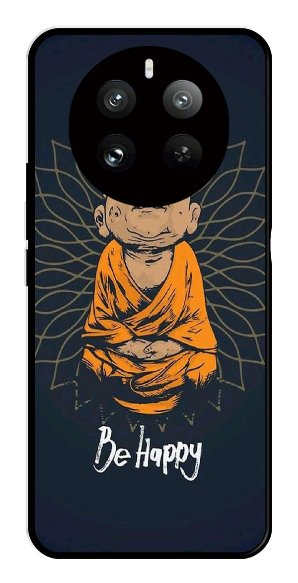 Be Happy Metal Mobile Case for Realme 12 Plus   (Design No -27)