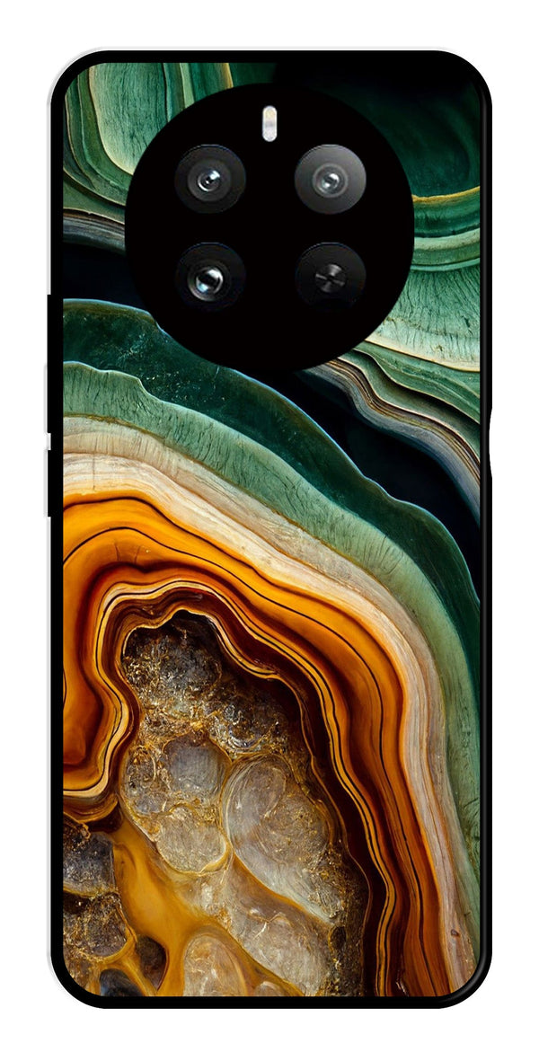 Marble Design Metal Mobile Case for Realme 12 Plus   (Design No -28)