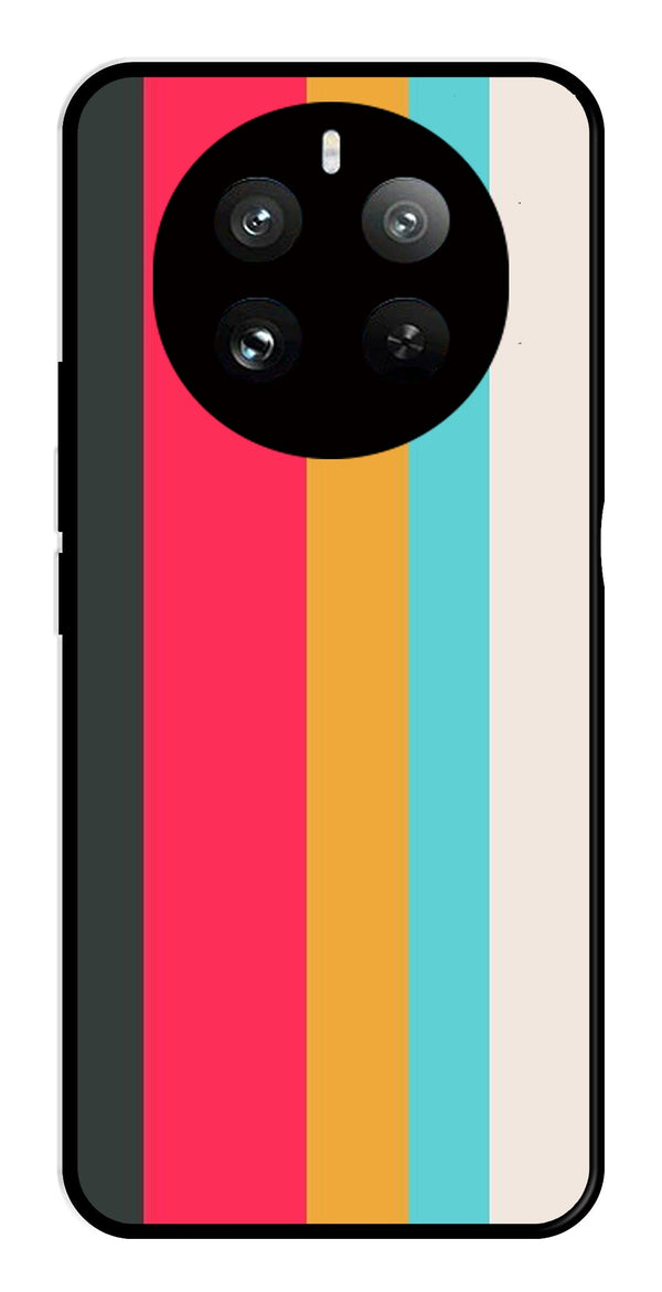 Muted Rainbow Metal Mobile Case for Realme P1 Pro 5G   (Design No -31)