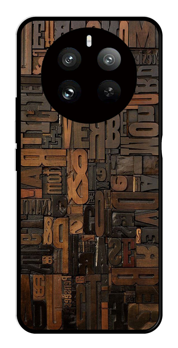 Alphabets Metal Mobile Case for Realme 12 Plus   (Design No -32)