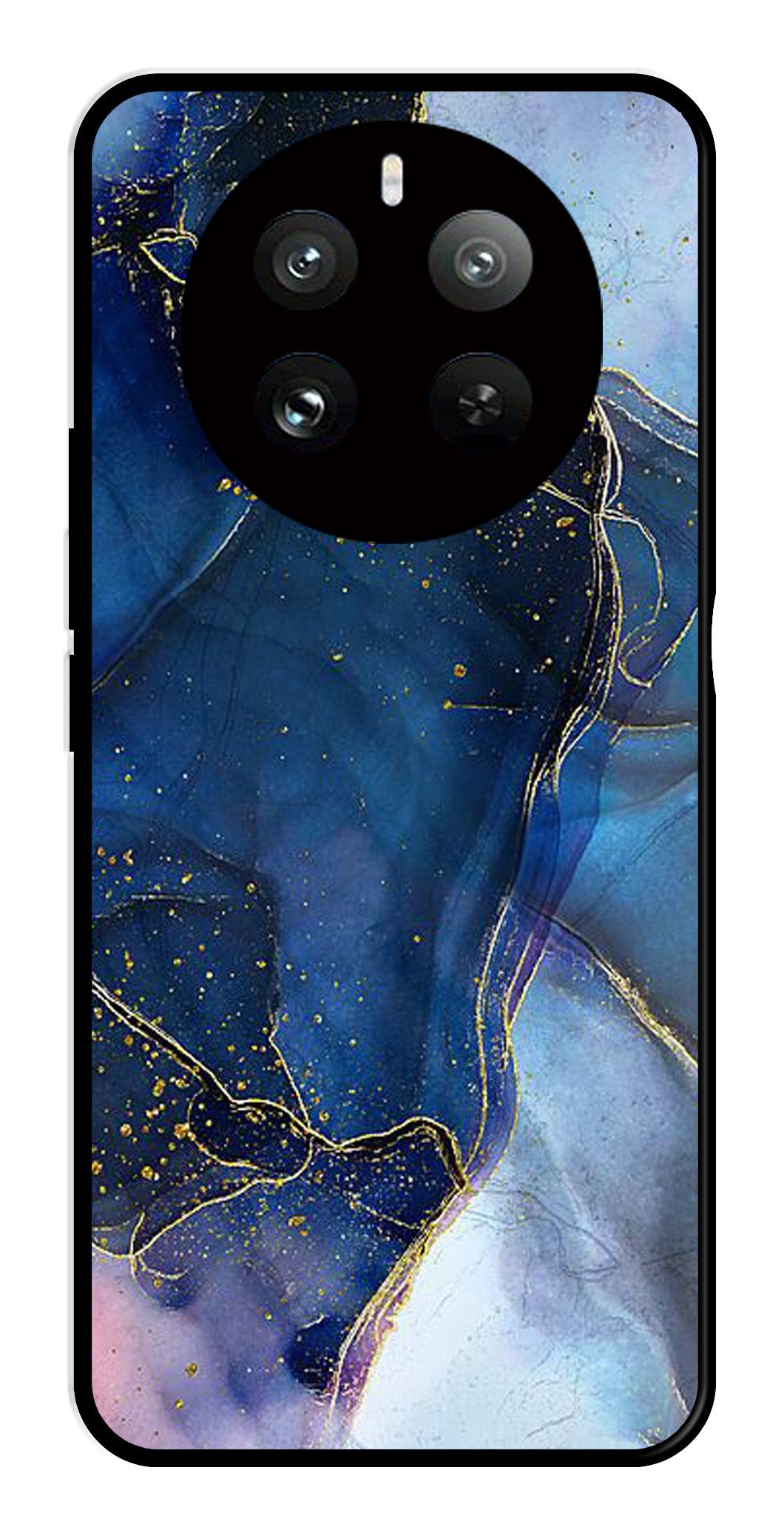 Blue Marble Metal Mobile Case for Realme 12 Pro   (Design No -34)