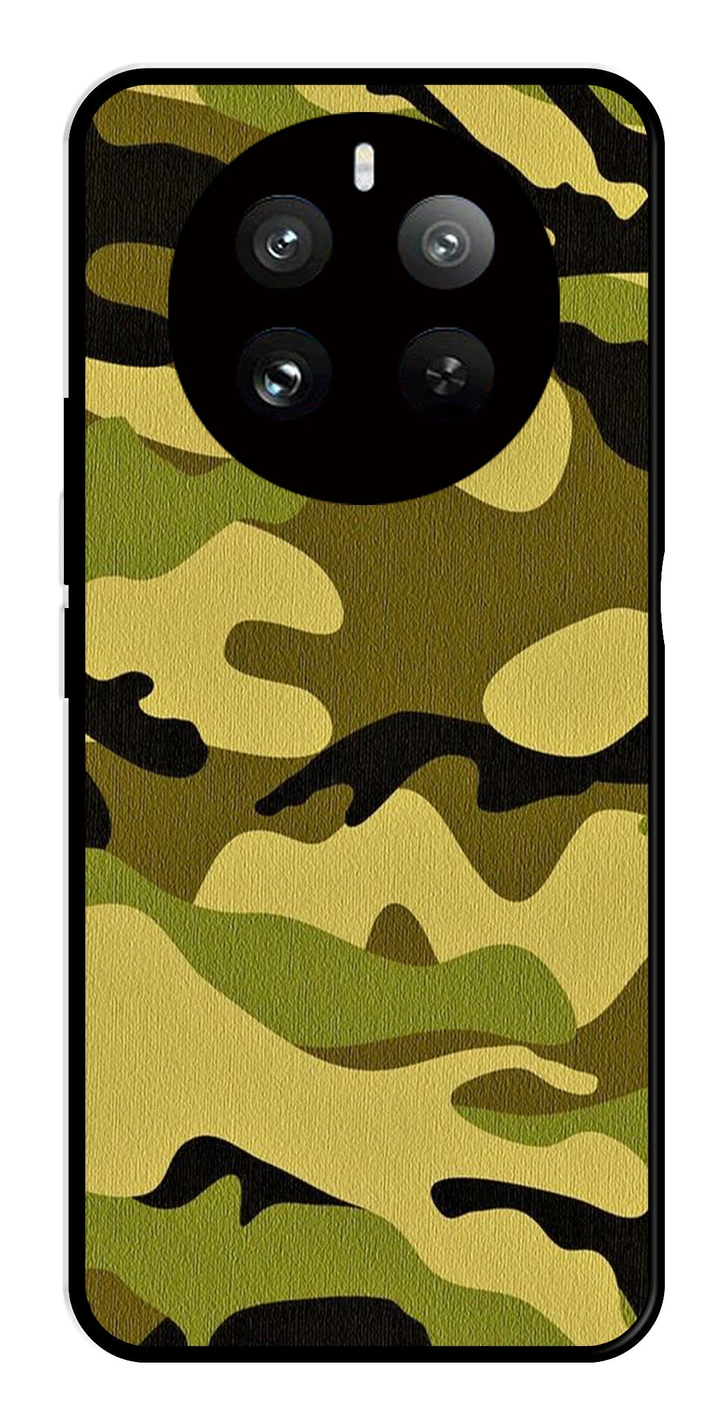 Army Pattern Metal Mobile Case for Realme Narzo 70 Pro 5G   (Design No -35)