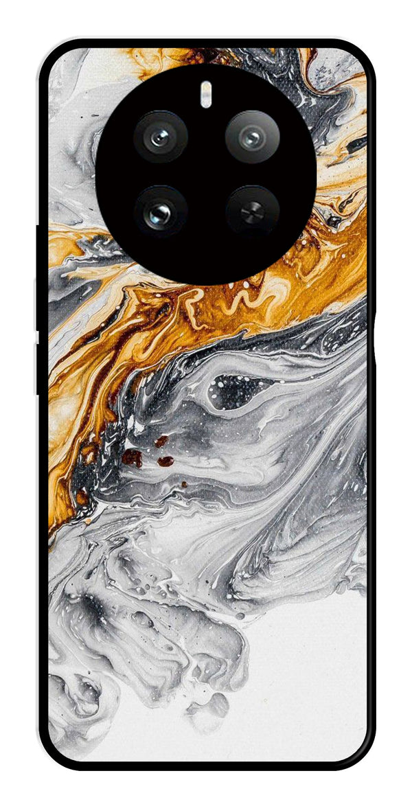 Marble Pattern Metal Mobile Case for Realme 12 Plus   (Design No -36)