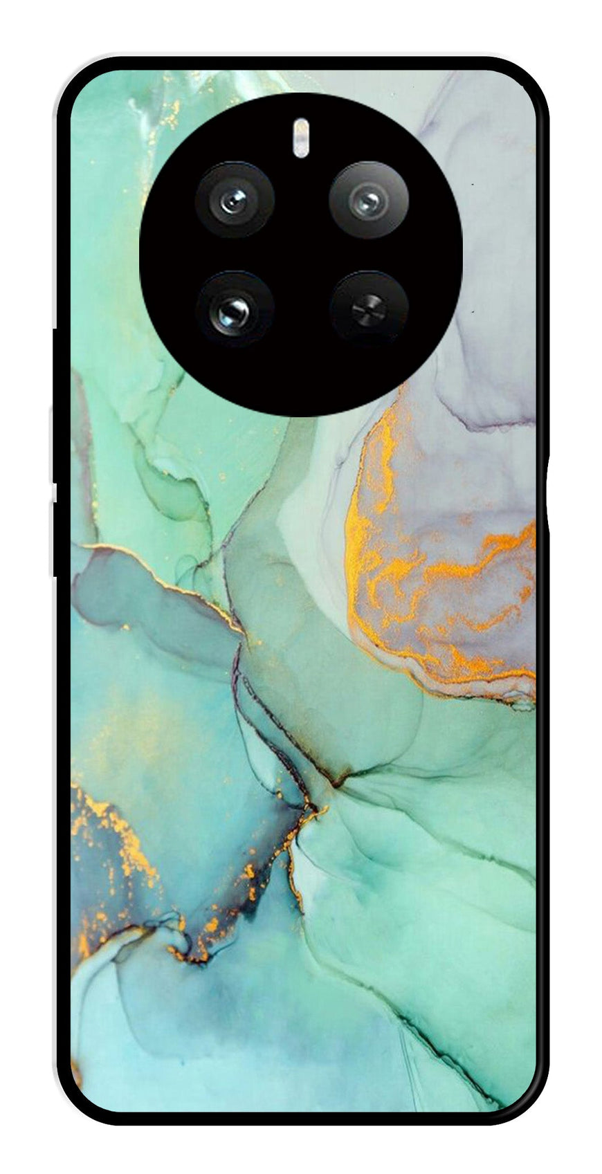 Marble Design Metal Mobile Case for Realme 12 Plus   (Design No -46)