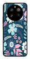 Flower Leaves Design Metal Mobile Case for Realme 12 Plus   (Design No -50)