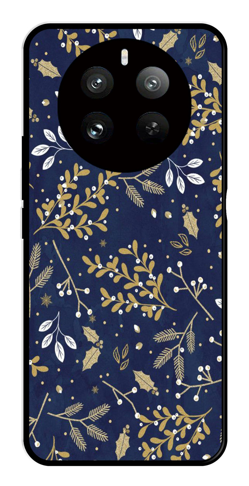 Floral Pattern  Metal Mobile Case for Realme P1 Pro 5G   (Design No -52)