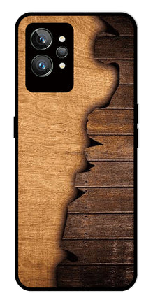 Wooden Design Metal Mobile Case for Realme GT 2 Pro