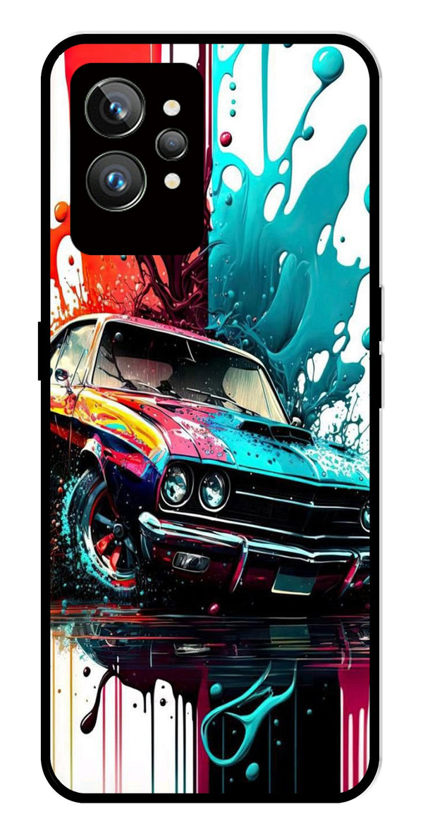 Vintage Car Metal Mobile Case for Realme GT 2 Pro   (Design No -29)