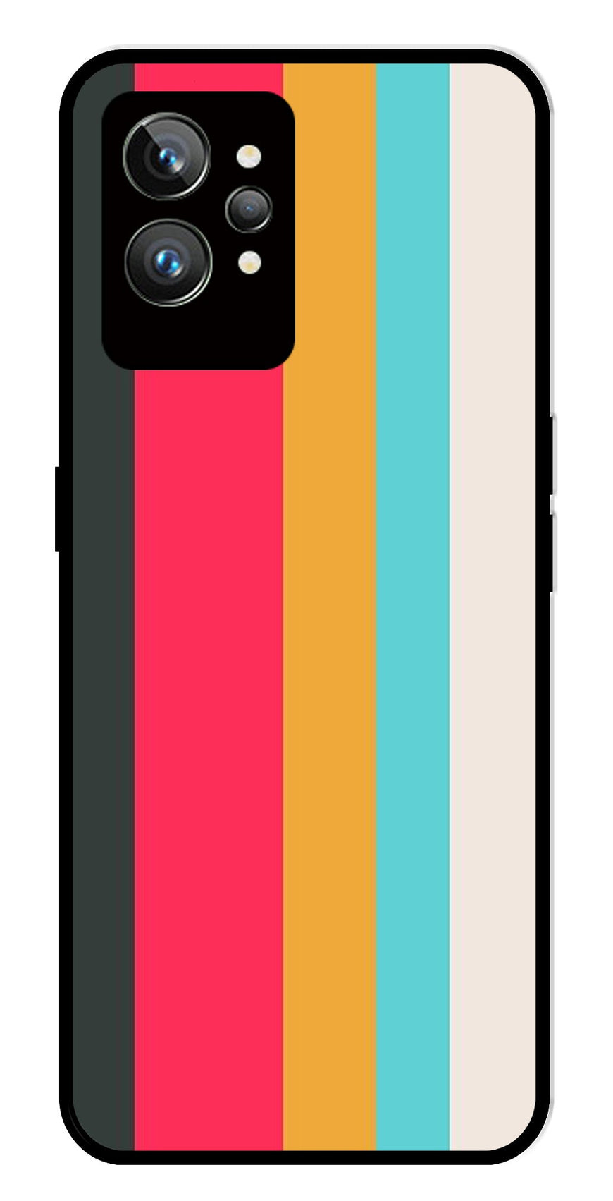 Muted Rainbow Metal Mobile Case for Realme GT 2 Pro   (Design No -31)