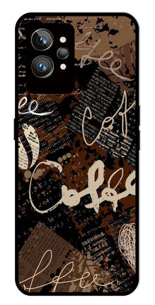 Coffee Pattern Metal Mobile Case for Realme GT 2 Pro