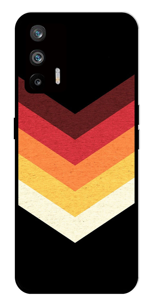 MultiColor Arrow Metal Mobile Case for Realme Q3 Pro   (Design No -04)