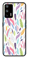 Colorful Feathers Metal Mobile Case for Realme Q3 Pro   (Design No -06)