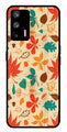 Leafs Design Metal Mobile Case for Realme Q3 Pro   (Design No -14)