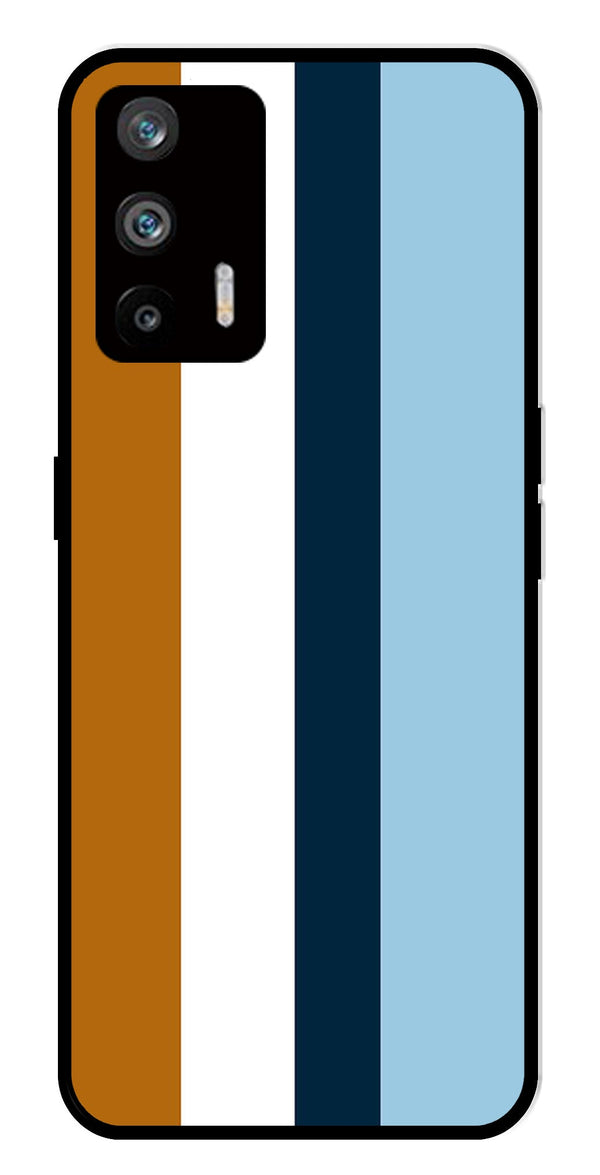 MultiColor Pattern Metal Mobile Case for Realme Q3 Pro   (Design No -17)