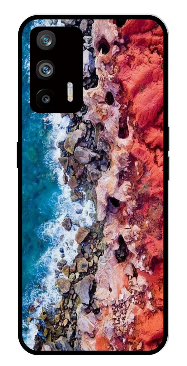 Sea Shore Metal Mobile Case for Realme Q3 Pro   (Design No -18)