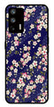 Flower Design Metal Mobile Case for Realme Q3 Pro   (Design No -25)