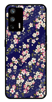 Flower Design Metal Mobile Case for Realme Q3 Pro