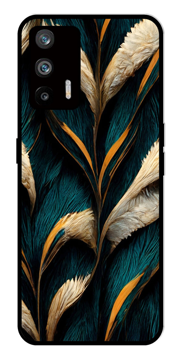Feathers Metal Mobile Case for Realme Q3 Pro   (Design No -30)