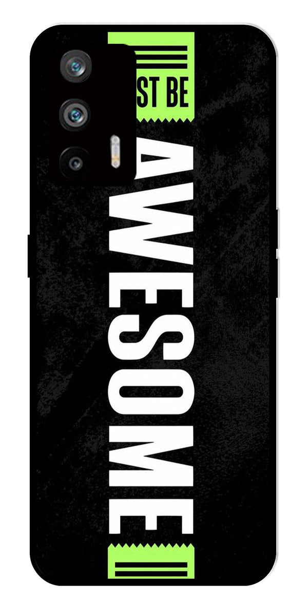 Awesome Metal Mobile Case for Realme Q3 Pro   (Design No -33)
