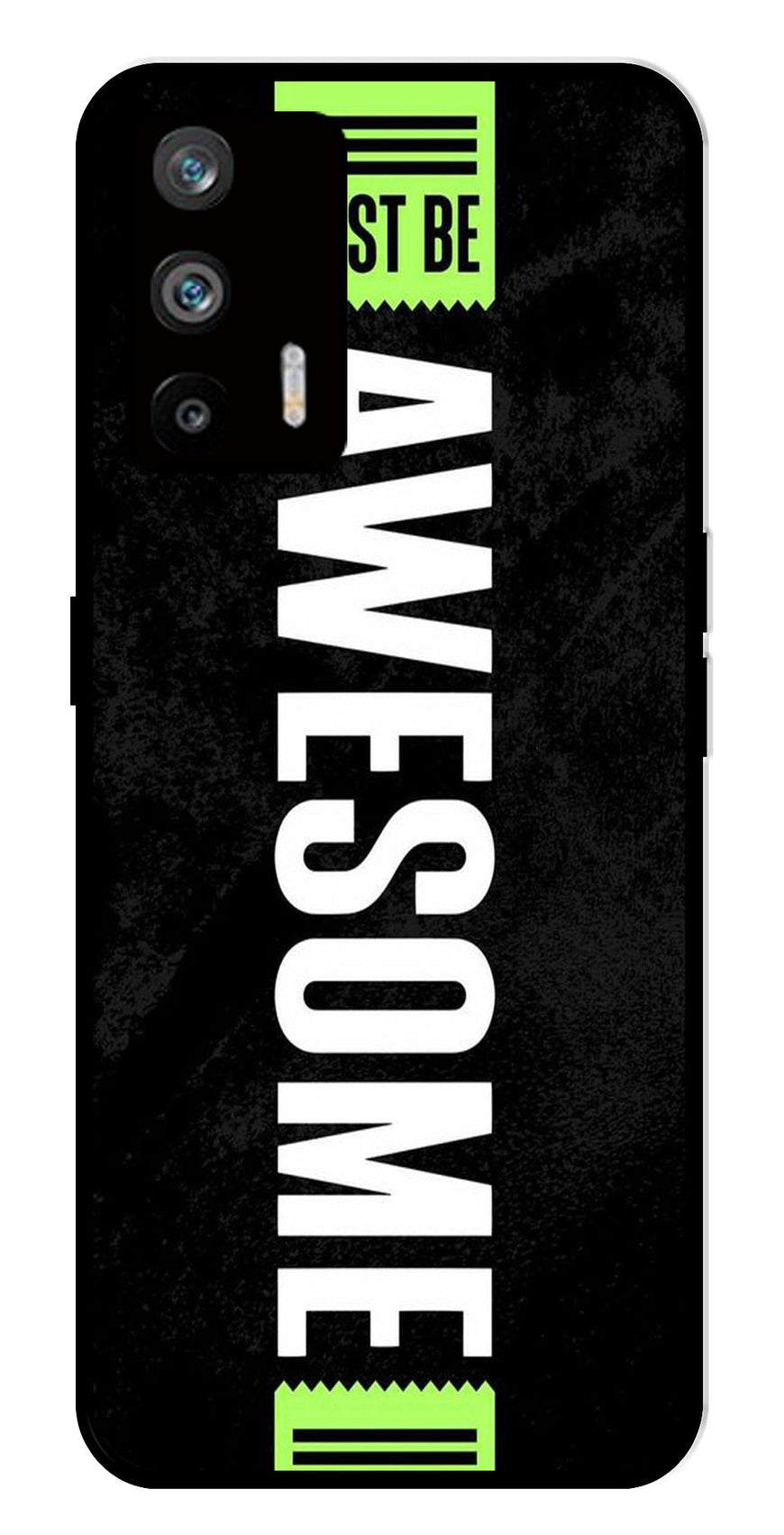 Awesome Metal Mobile Case for Realme Q3 Pro   (Design No -33)