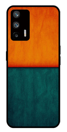 Orange Green Pattern Metal Mobile Case for Realme Q3 Pro