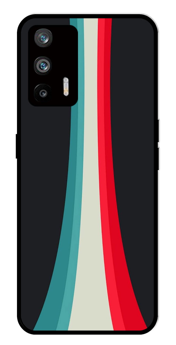 Modern Art Colorful Metal Mobile Case for Realme Q3 Pro   (Design No -48)