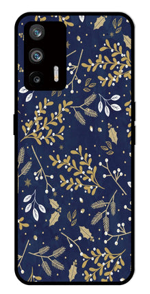Floral Pattern  Metal Mobile Case for Realme Q3 Pro