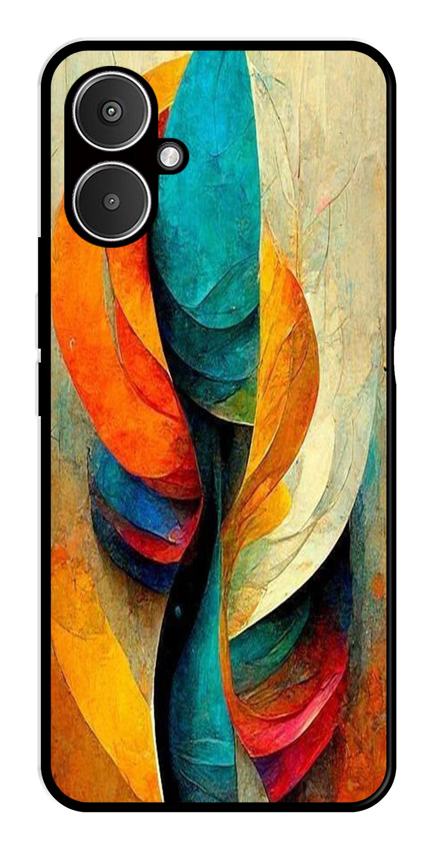Modern Art Metal Mobile Case for Redmi 13C 5G   (Design No -11)
