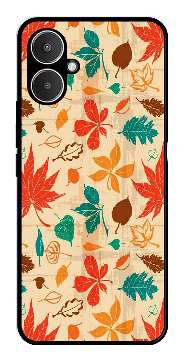 Leafs Design Metal Mobile Case for Redmi 13C 5G   (Design No -14)
