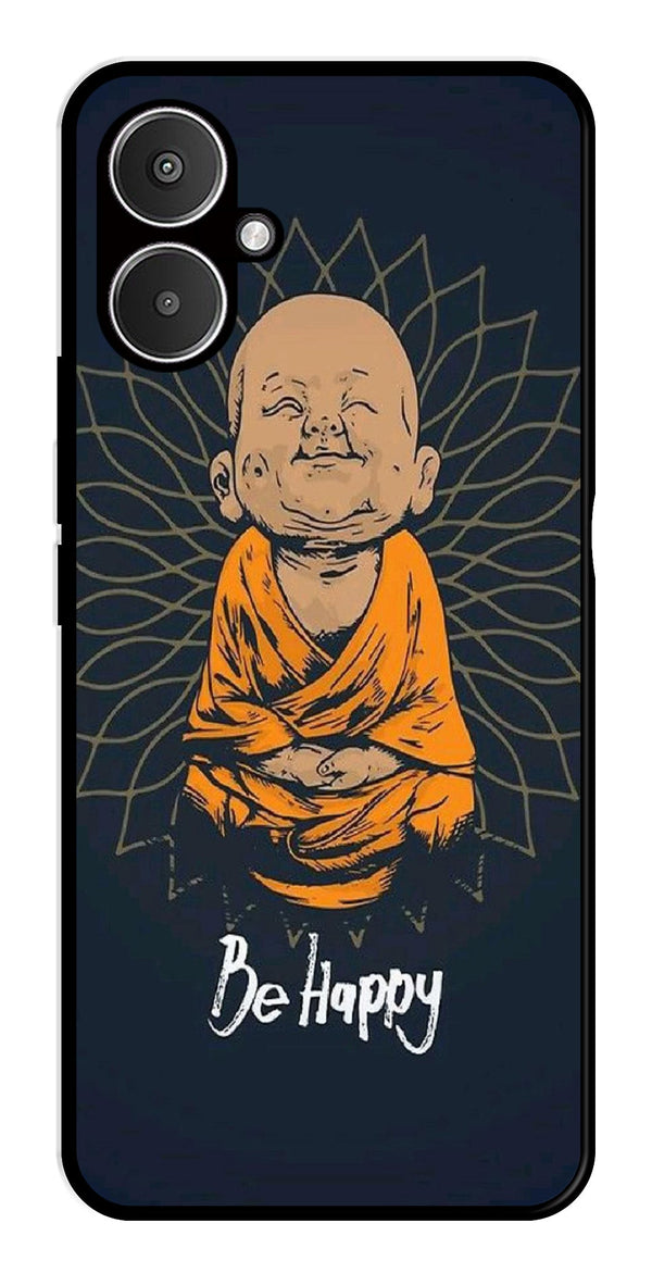 Be Happy Metal Mobile Case for Redmi 13C 5G   (Design No -27)