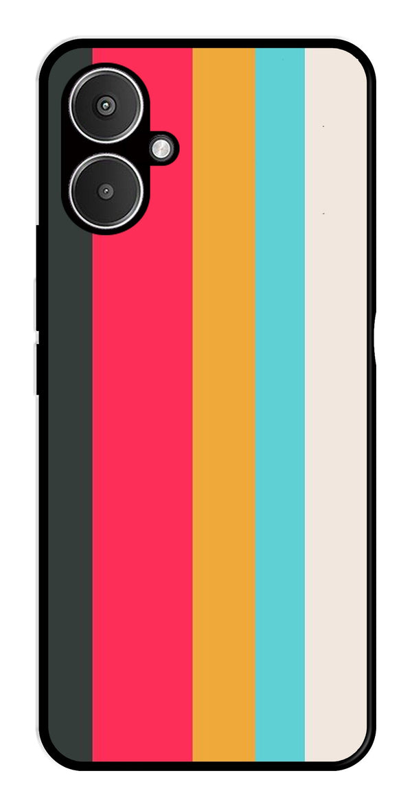 Muted Rainbow Metal Mobile Case for Redmi 13C 5G   (Design No -31)