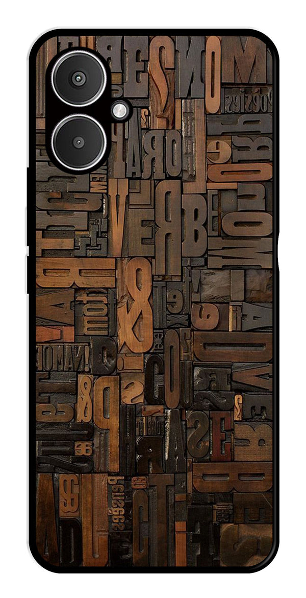 Alphabets Metal Mobile Case for Redmi 13C 5G   (Design No -32)