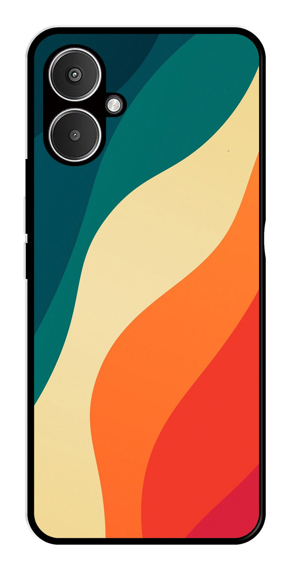 Muted Rainbow Metal Mobile Case for Redmi 13C 5G   (Design No -39)