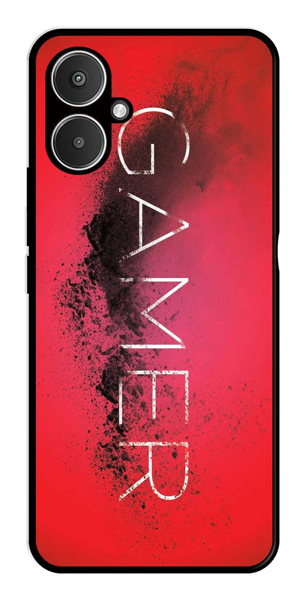 Gamer Pattern Metal Mobile Case for Redmi 13C 5G   (Design No -41)