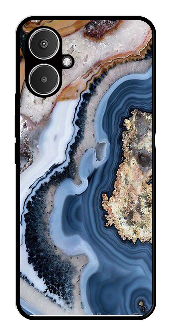 Marble Design Metal Mobile Case for Redmi 13C 5G   (Design No -53)
