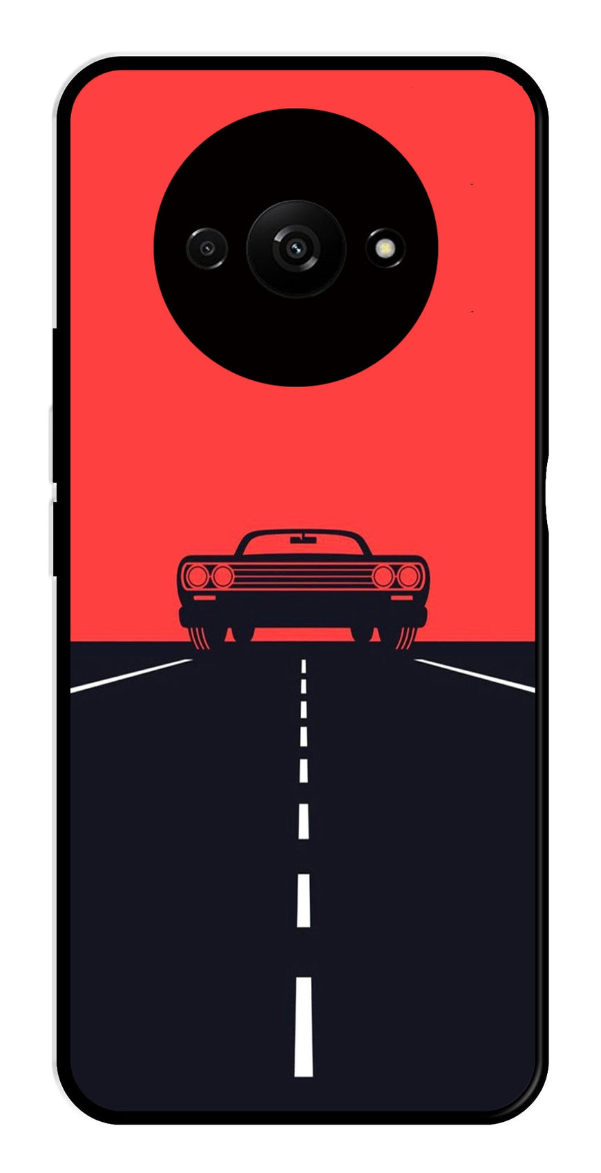 Car Lover Metal Mobile Case for Redmi A3   (Design No -21)