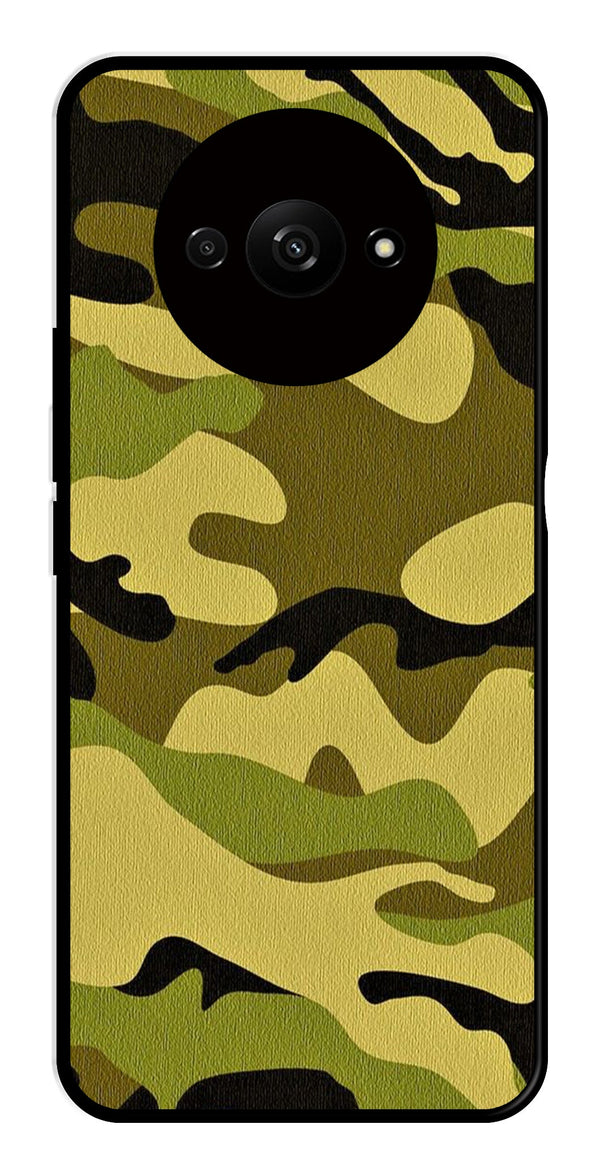 Army Pattern Metal Mobile Case for Redmi A3   (Design No -35)