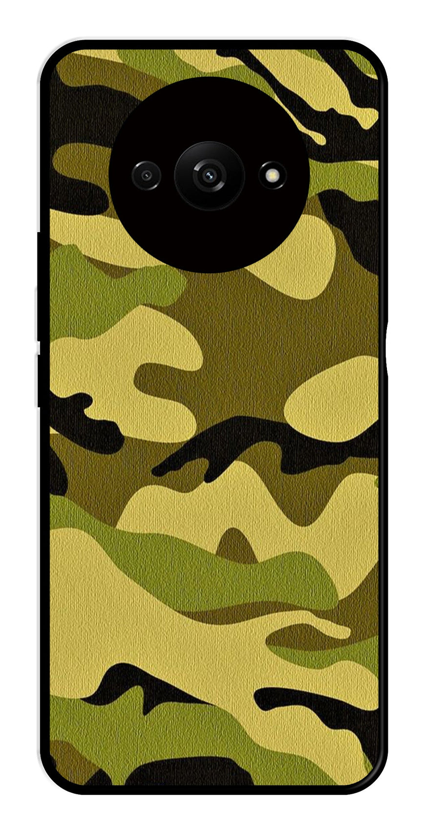 Army Pattern Metal Mobile Case for Redmi A3   (Design No -35)