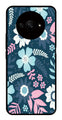 Flower Leaves Design Metal Mobile Case for Redmi A3   (Design No -50)