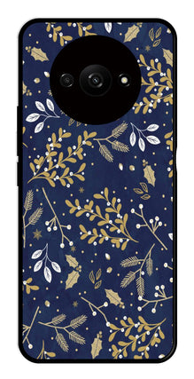 Floral Pattern  Metal Mobile Case for Redmi A3