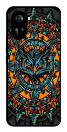 Owl Pattern Metal Mobile Case for Oppo Reno 11 5G
