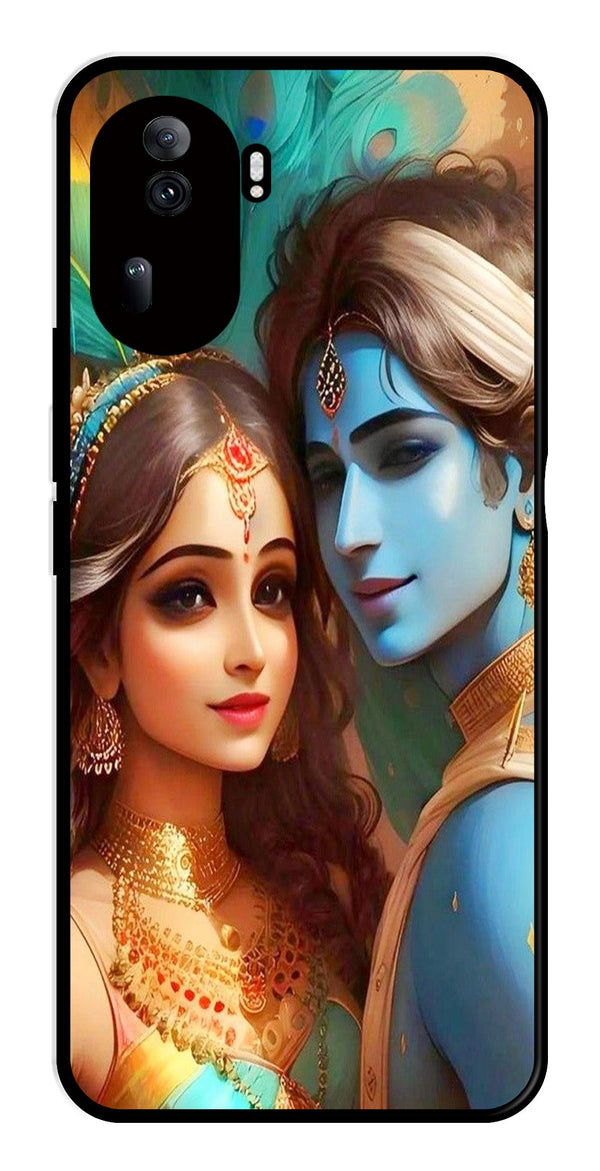 Lord Radha Krishna Metal Mobile Case for Oppo Reno 11 Pro 5G   (Design No -01)