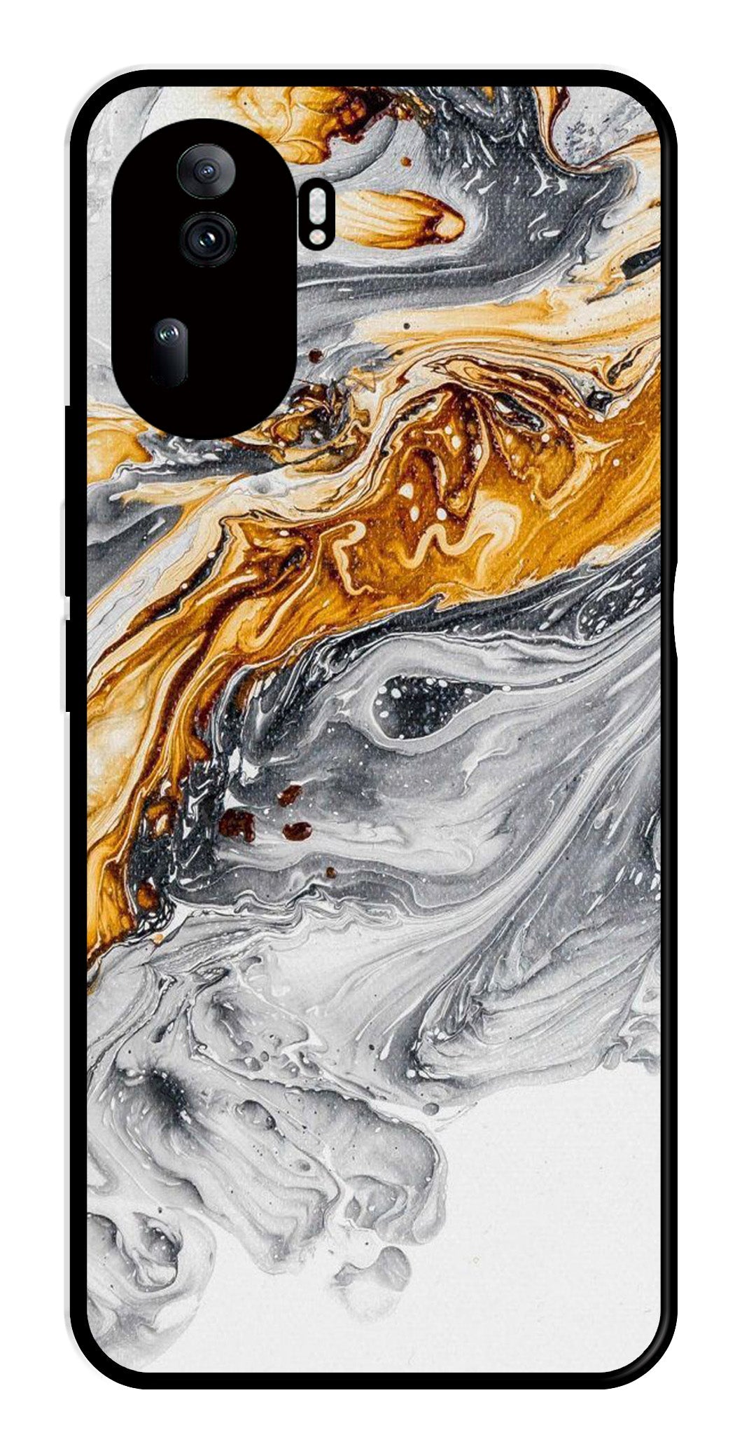 Marble Pattern Metal Mobile Case for Oppo Reno 11 Pro 5G   (Design No -36)