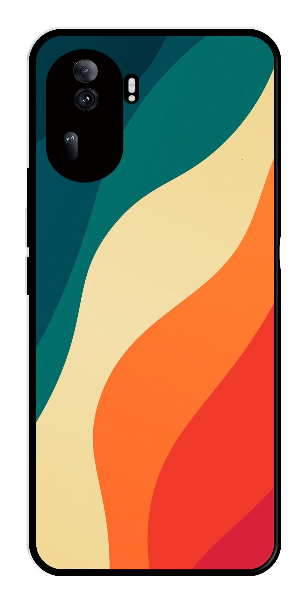 Muted Rainbow Metal Mobile Case for Oppo Reno 11 Pro 5G   (Design No -39)