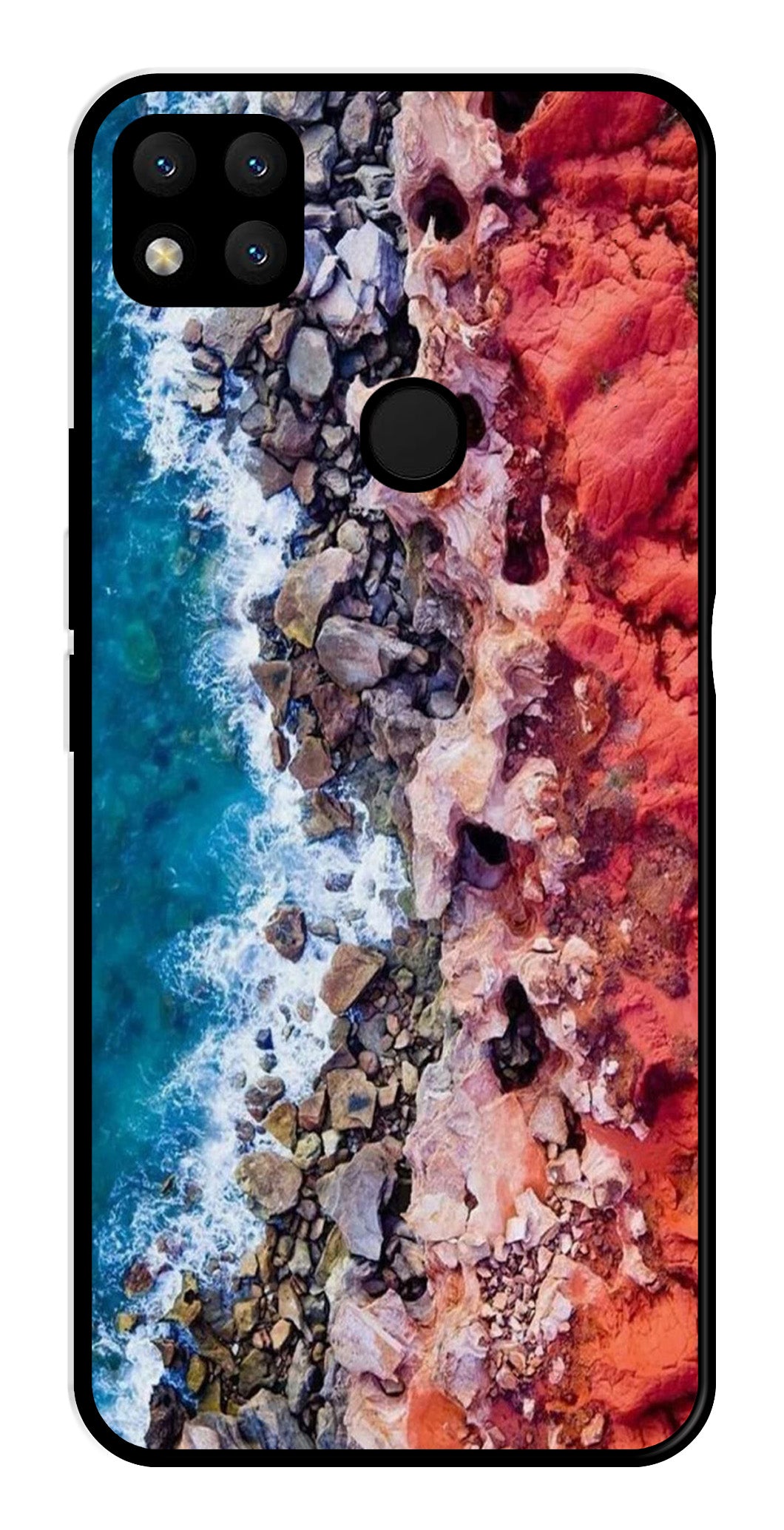 Sea Shore Metal Mobile Case for Redmi 9   (Design No -18)