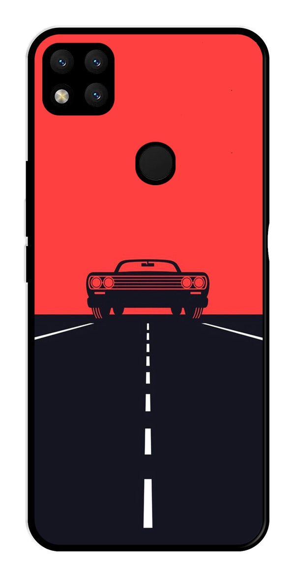 Car Lover Metal Mobile Case for Redmi 9   (Design No -21)