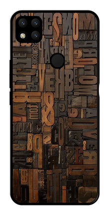 Alphabets Metal Mobile Case for Redmi 9