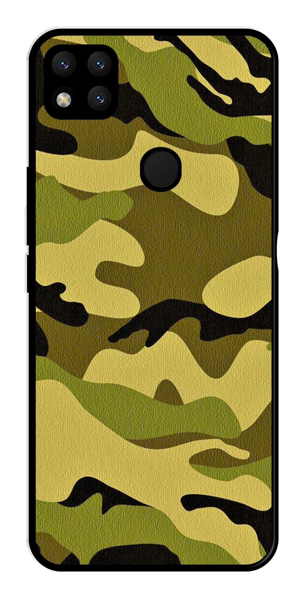 Army Pattern Metal Mobile Case for Redmi 9   (Design No -35)