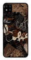 Coffee Pattern Metal Mobile Case for Redmi 9   (Design No -37)